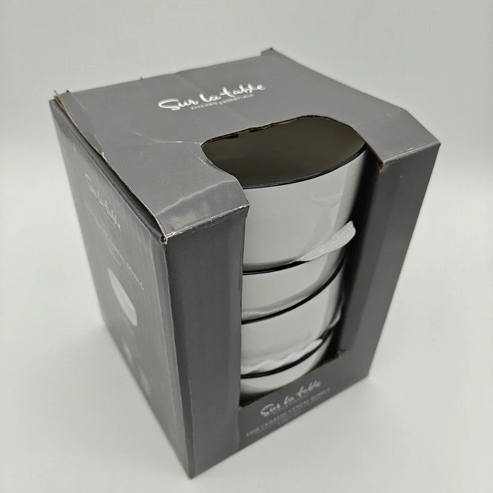 Sur La Table Fine Ceramic Cereal Bowls 4-Pack 5.75